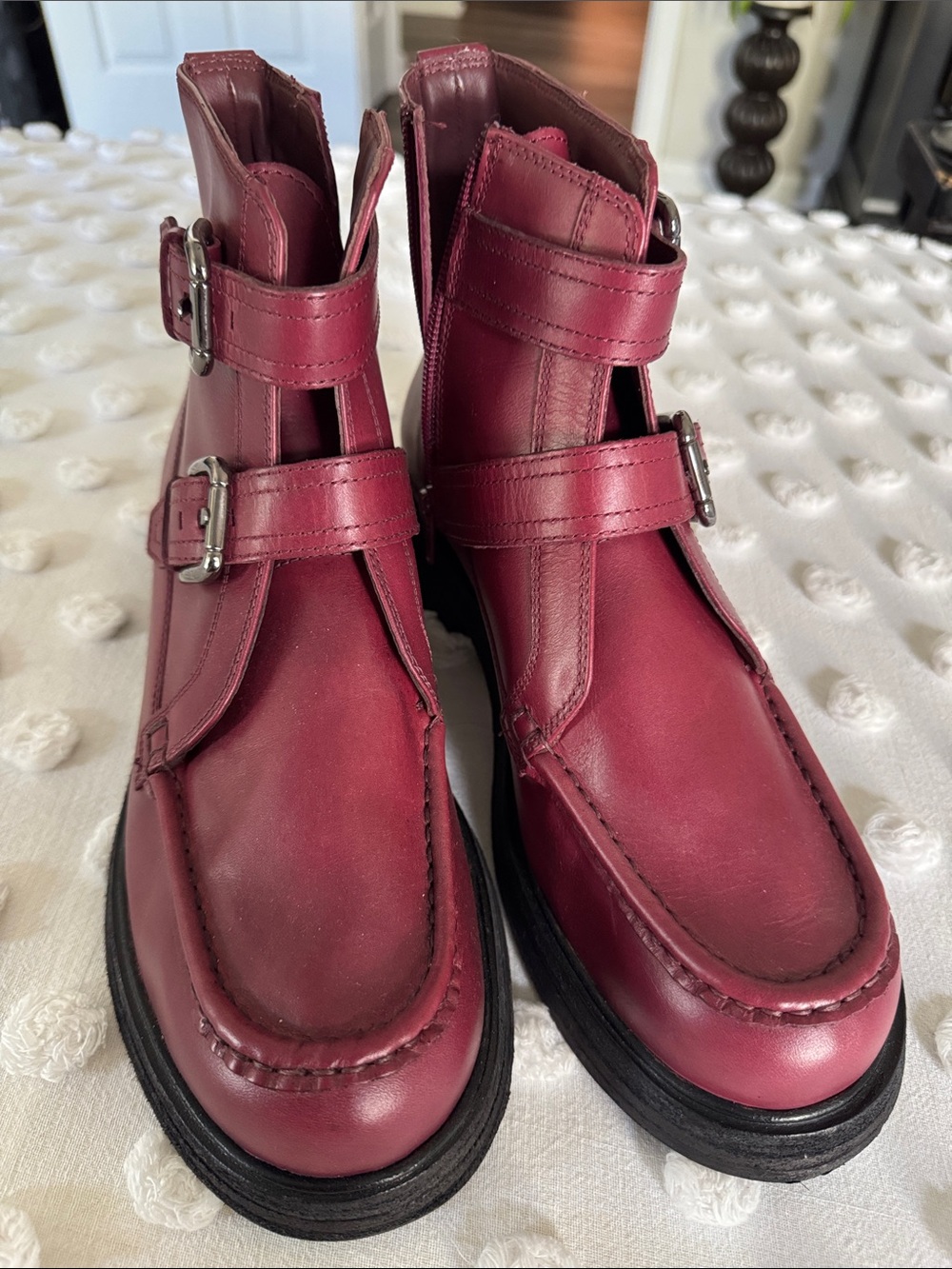 Free people Double-Buckle Lace-Up Ankle Boots